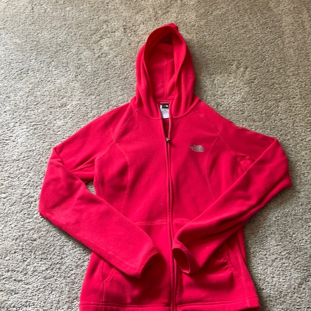 Pink full zip north face.